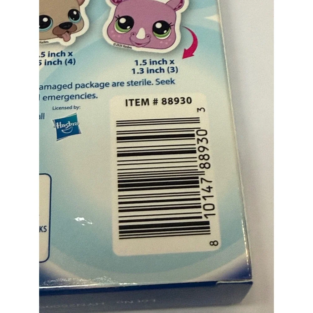 Littlest Pet Shop Shaped Bandages 3 Pack Smart Care Latex Free 14ct Each 88930